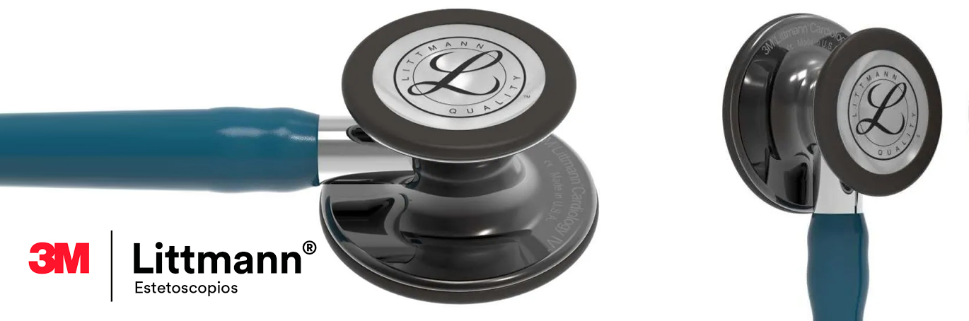 Estetoscopio Littmann Cardiology IV Azul Caribe Acabado Ahumado Vástago Espejo