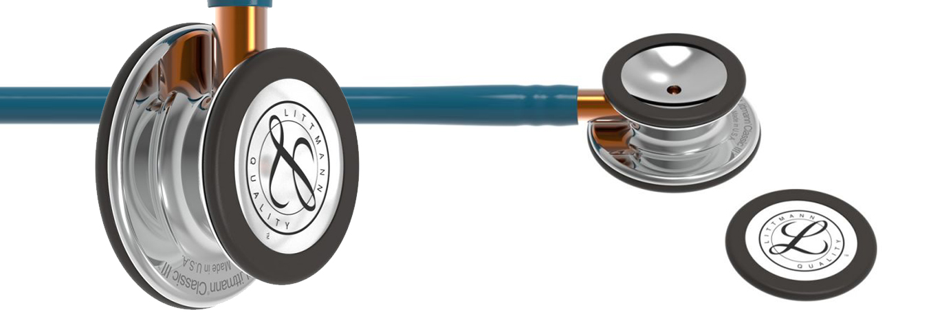 Estetoscopio Littmann Classic III Azul Caribeño Acabado Espejo Vástago Cobre 5874