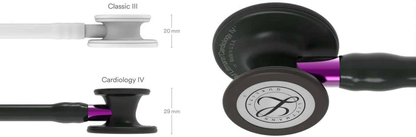 estetoscopio Littmann Cardiology IV Negro Vástago Violeta