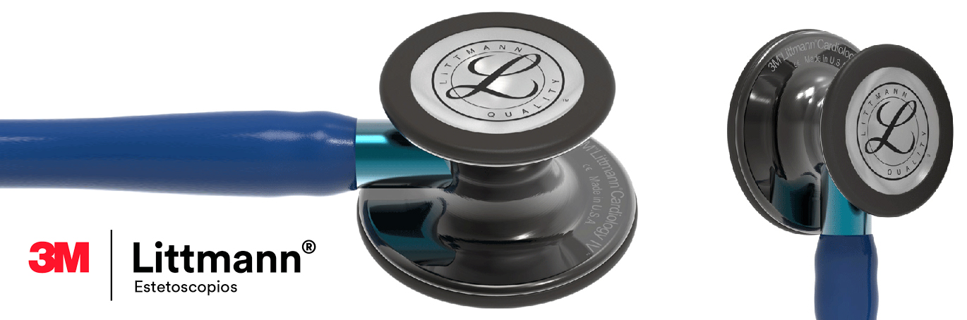 Estetoscopio Littmann Cardiology IV Azul Marino Acabado Ahumado Vástago Azul