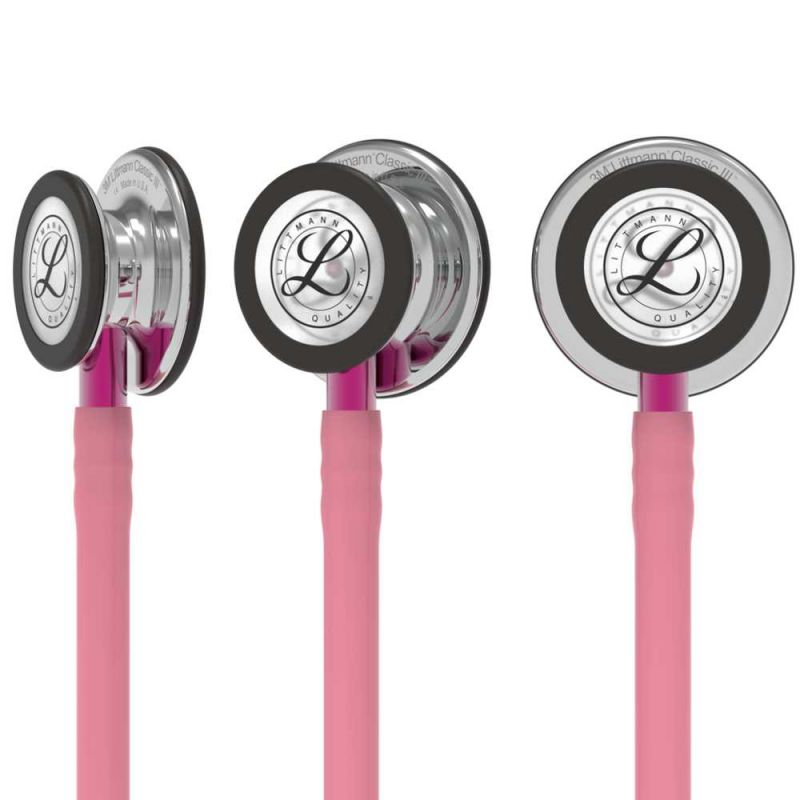 Littmann Stethoscope Classic III Pearl Pink / Mirror Finish / Violet Stem 5962